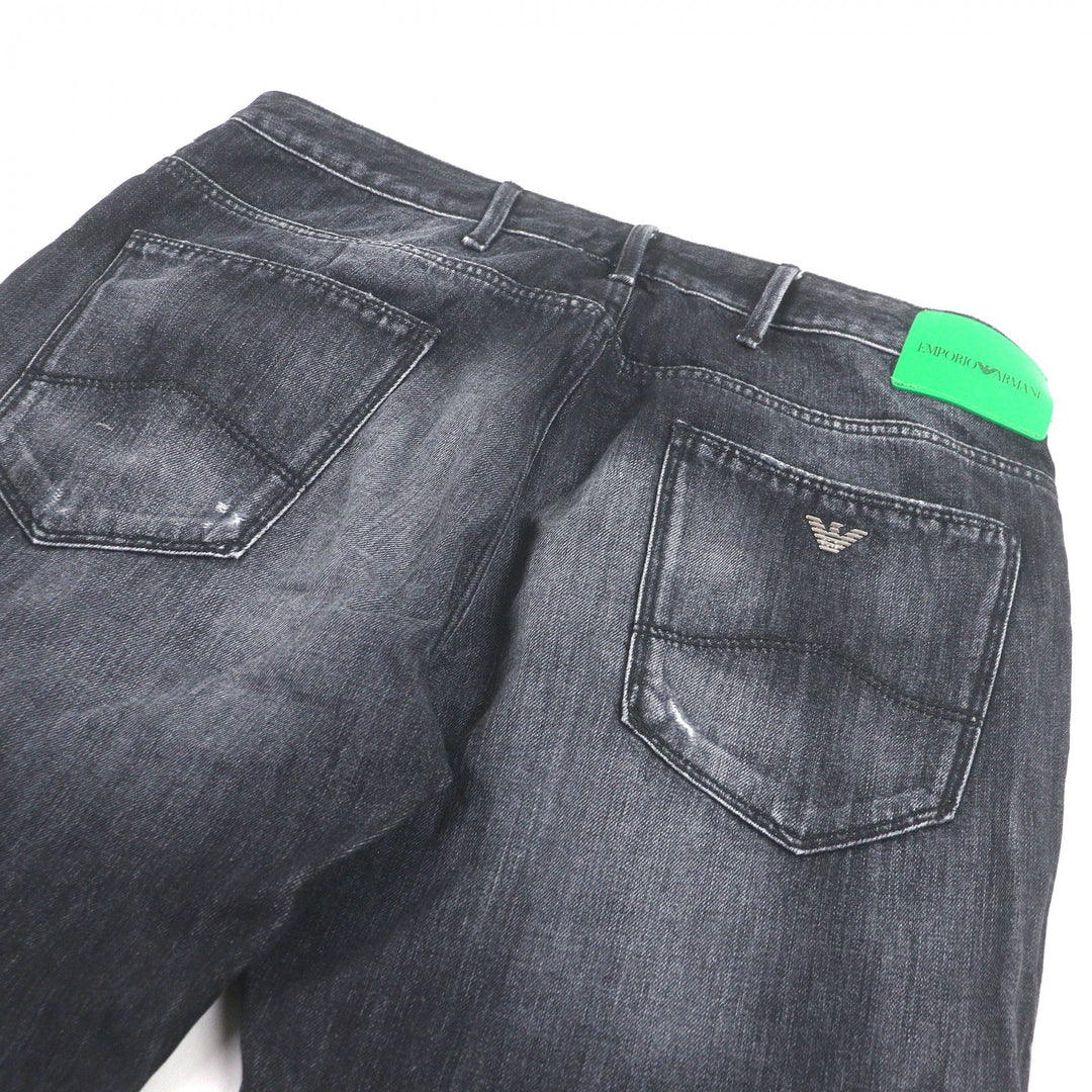 Excellent EMPORIO ARMANI Denim pants Black tag black cotton