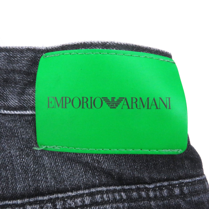 Excellent EMPORIO ARMANI Denim pants Black tag black cotton