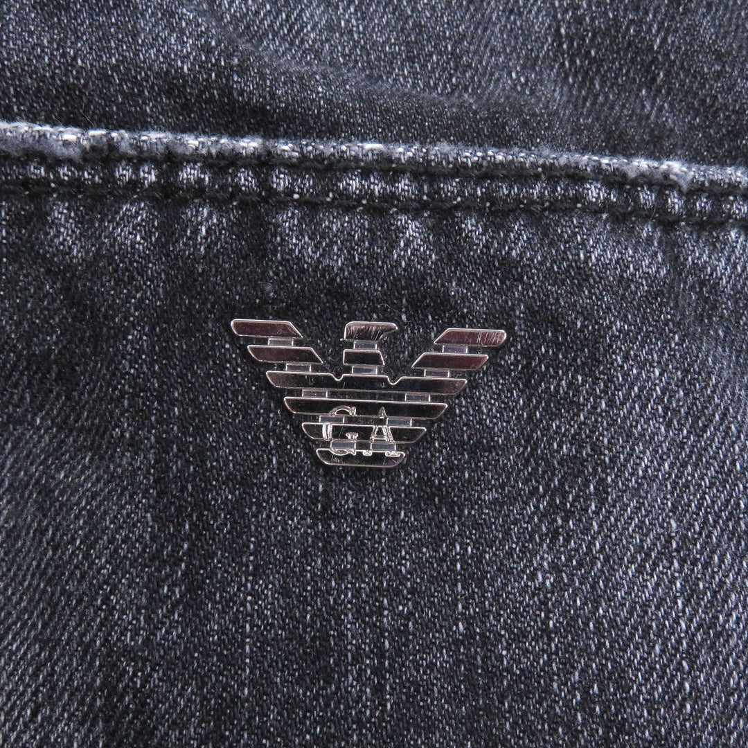 Excellent EMPORIO ARMANI Denim pants Black tag black cotton