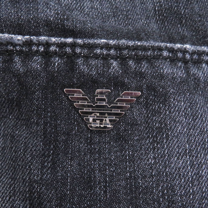 Excellent EMPORIO ARMANI Denim pants Black tag black cotton