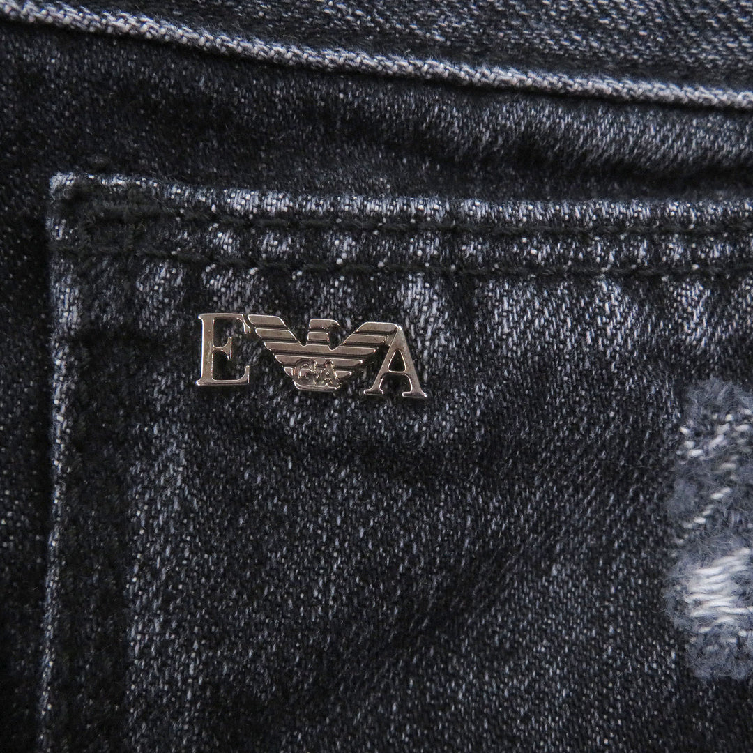 Excellent EMPORIO ARMANI Denim pants Black tag black cotton