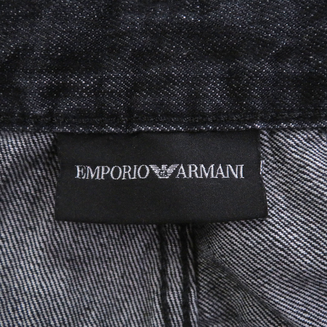 Excellent EMPORIO ARMANI Denim pants Black tag black cotton