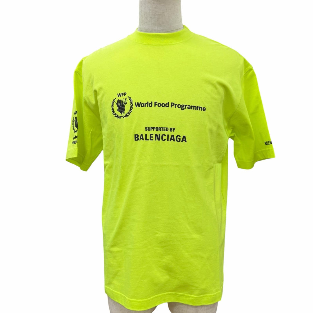Pristine BALENCIAGA Short sleeve T-shirt WORLD FOOD PROGRAMME yellow XS 612966