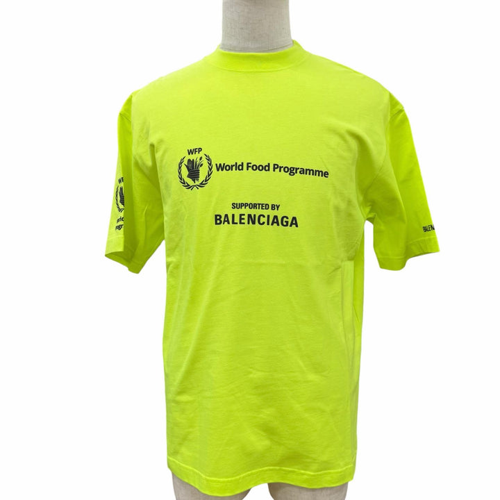 Pristine BALENCIAGA Short sleeve T-shirt WORLD FOOD PROGRAMME yellow XS 612966