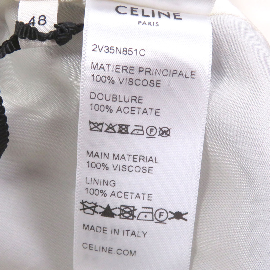 Pristine CELINE Blouson Sequin Embroidered American Teddy Jacket blue Rayon