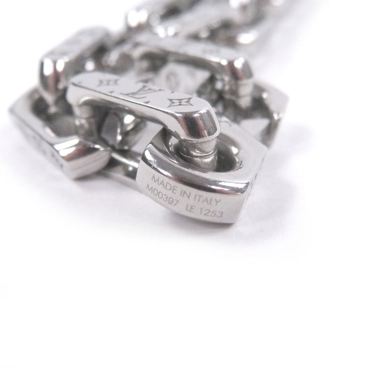 Great LOUIS VUITTON Necklace Necklace Chain Monogram Silver