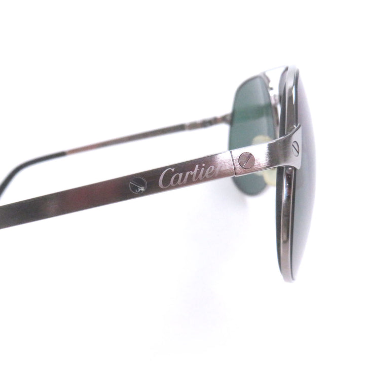 Very Good Cartier sunglasses Santos Dumont Teardrop Silver mens