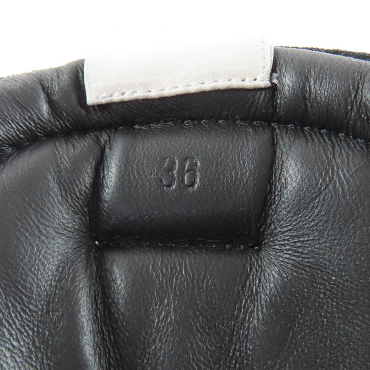 Pristine HERMES High cut sneakers Lace-up H logo side zip black Provence 36