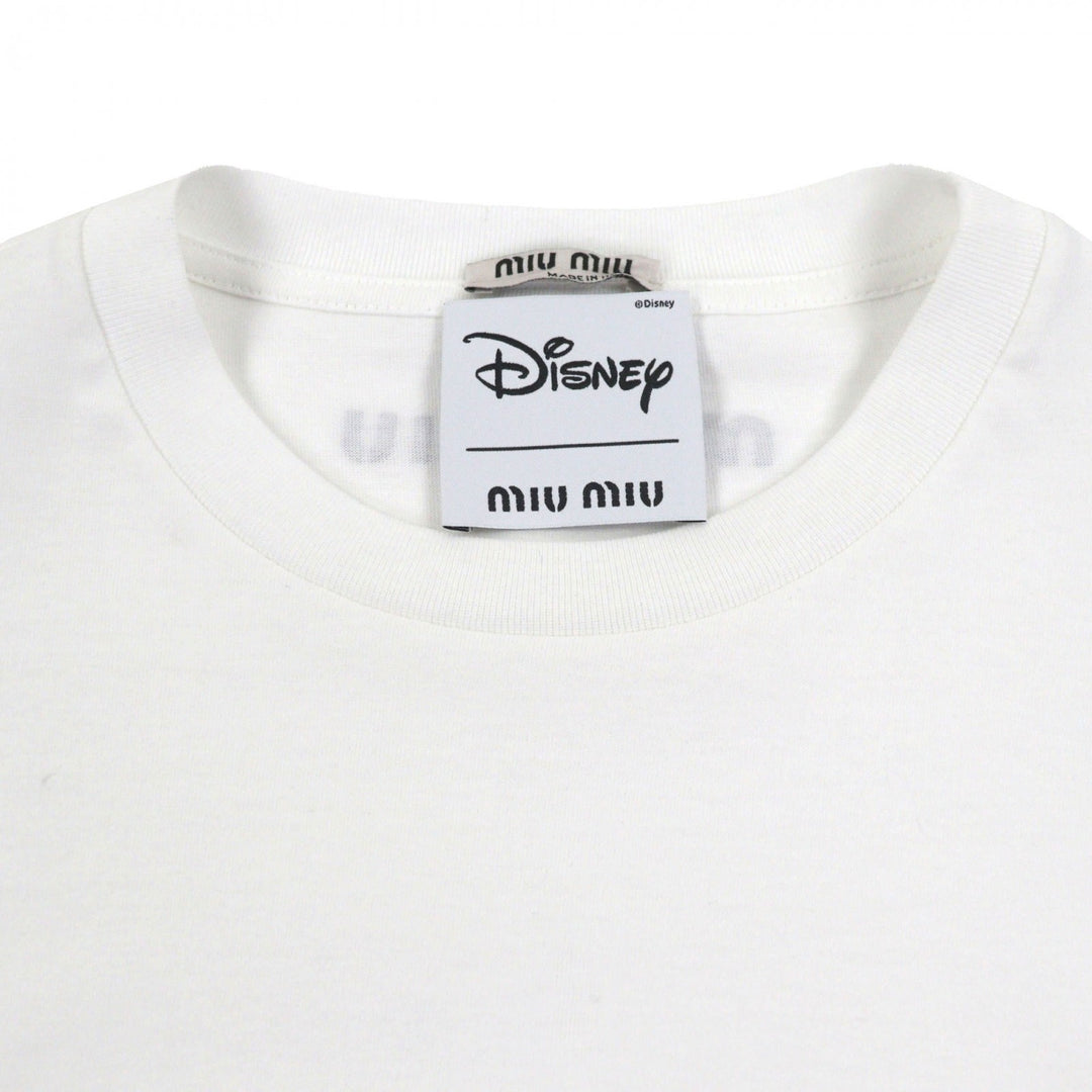 Excellent MIU MIU Disney Short sleeve T-shirt white cotton mens XS MJN320