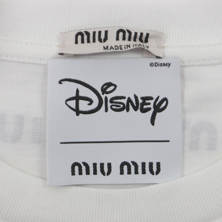 Excellent MIU MIU Disney Short sleeve T-shirt white cotton mens XS MJN320