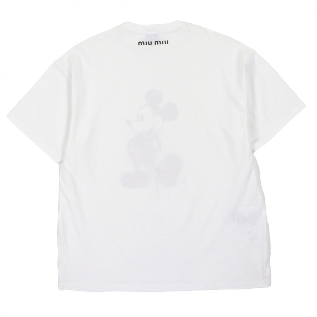 Excellent MIU MIU Disney Short sleeve T-shirt white cotton mens XS MJN320