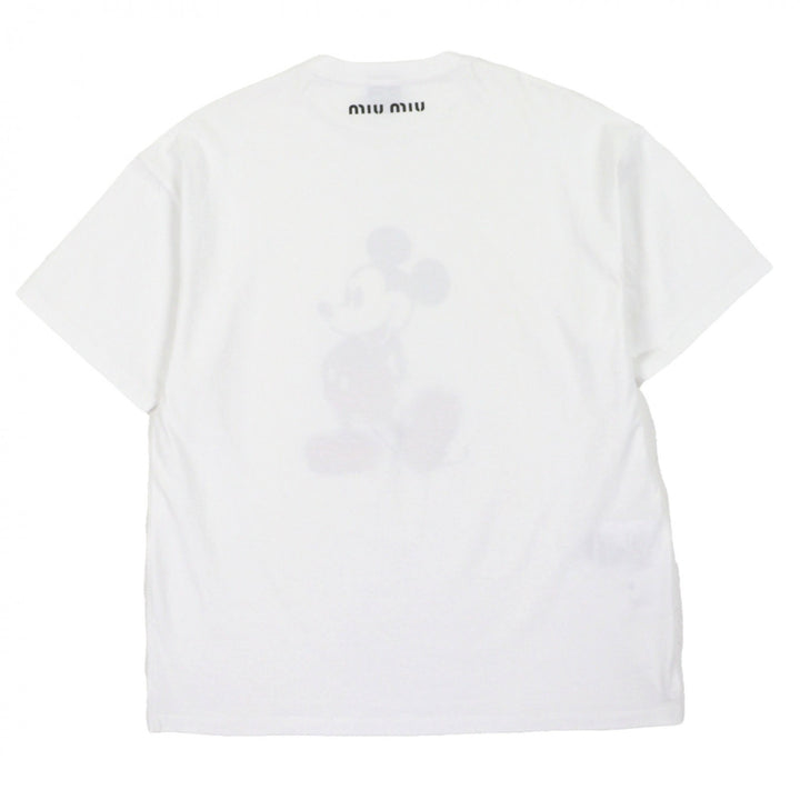 Excellent MIU MIU Disney Short sleeve T-shirt white cotton mens XS MJN320
