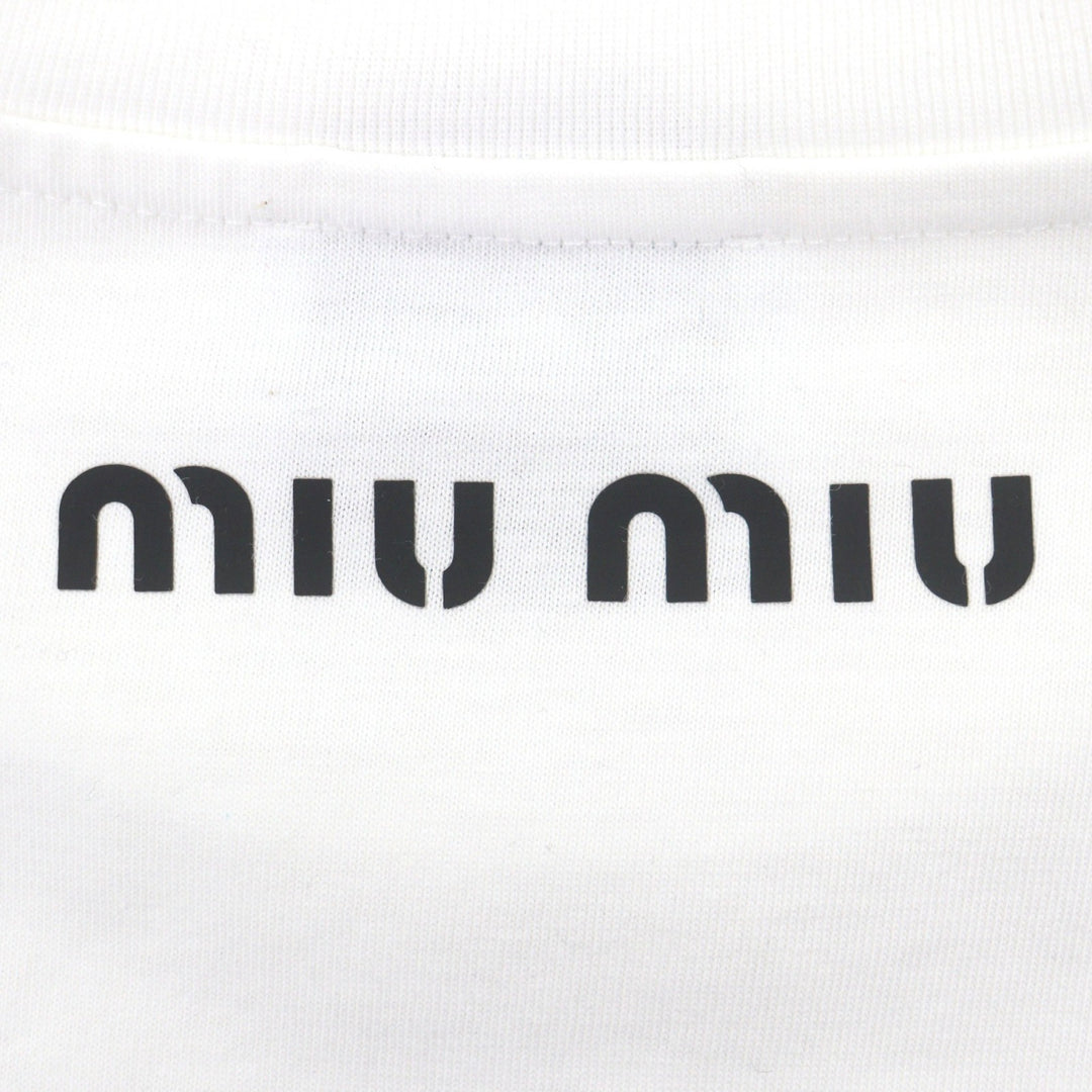 Excellent MIU MIU Disney Short sleeve T-shirt white cotton mens XS MJN320