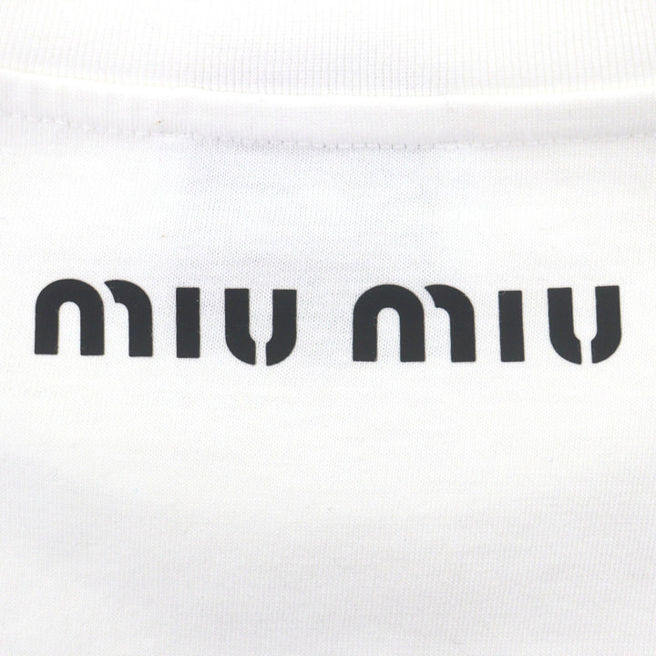 Excellent MIU MIU Disney Short sleeve T-shirt white cotton mens XS MJN320