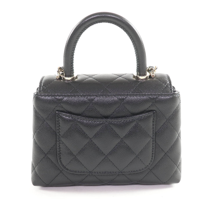 Pristine CHANEL Shoulder Bag Coco Handle Mini black Women AP4244