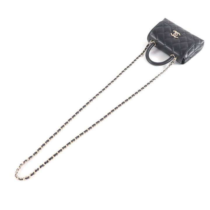 Pristine CHANEL Shoulder Bag Coco Handle Mini black Women AP4244