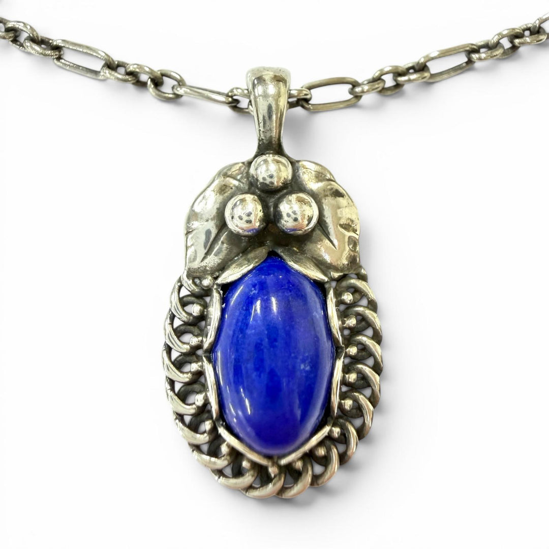 Great Georg Jensen Necklace Heritage Collection Year Pendant Silver 925 1992