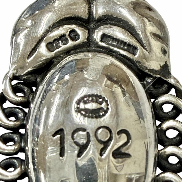 Great Georg Jensen Necklace Heritage Collection Year Pendant Silver 925 1992