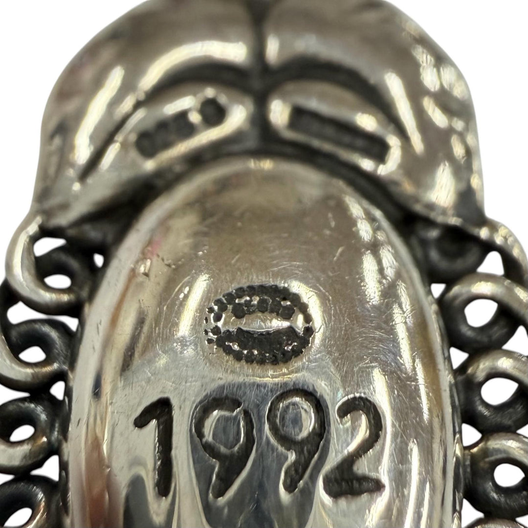 Great Georg Jensen Necklace Heritage Collection Year Pendant Silver 925 1992
