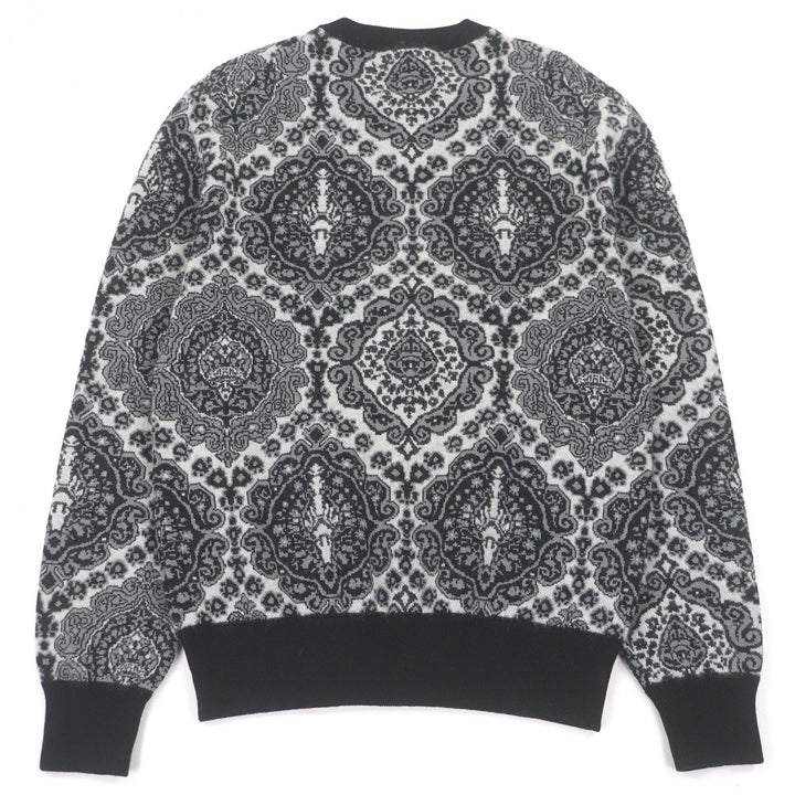 Excellent DIOR sweater Paisley Pattern Crew Neck Mohair Blend Jacquard Knit