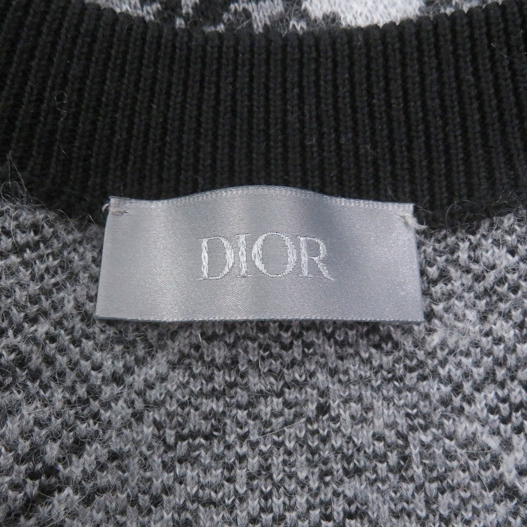 Excellent DIOR sweater Paisley Pattern Crew Neck Mohair Blend Jacquard Knit
