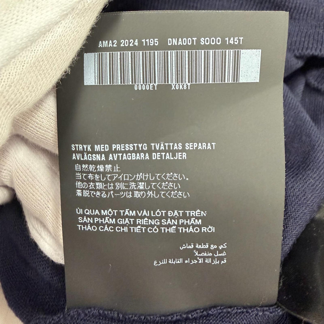 Pristine PRADA Collared 2-Way Knit Polo Shirt Top Navy Virgin wool 44 DNA00T
