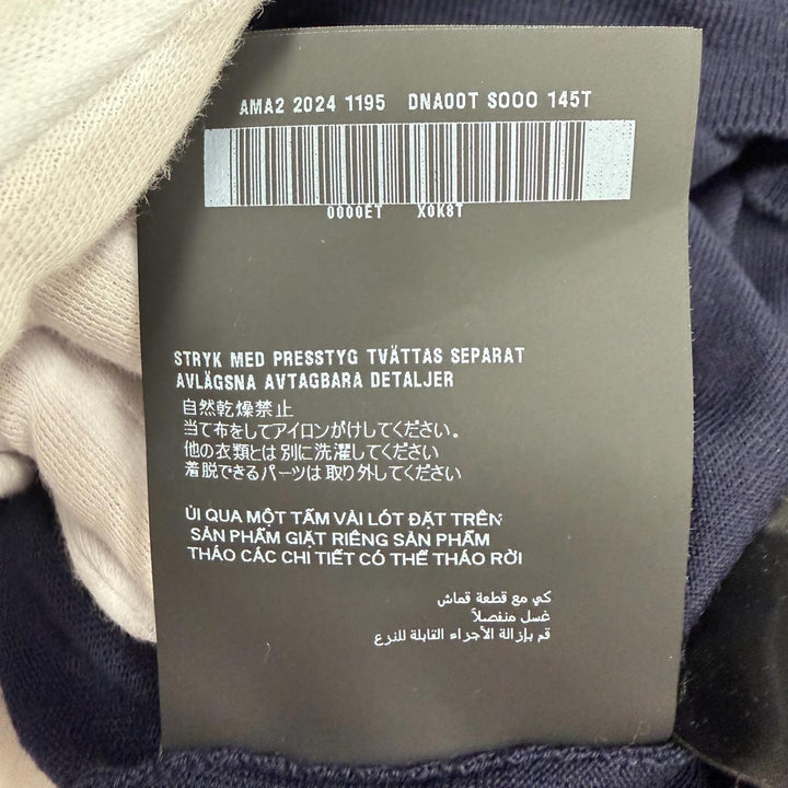 Pristine PRADA Collared 2-Way Knit Polo Shirt Top Navy Virgin wool 44 DNA00T
