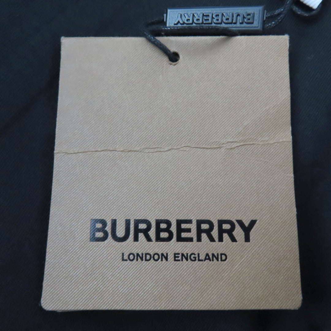 Excellent BURBERRY hoodie Knit-trimmed lambskin leather jacket with hood 38