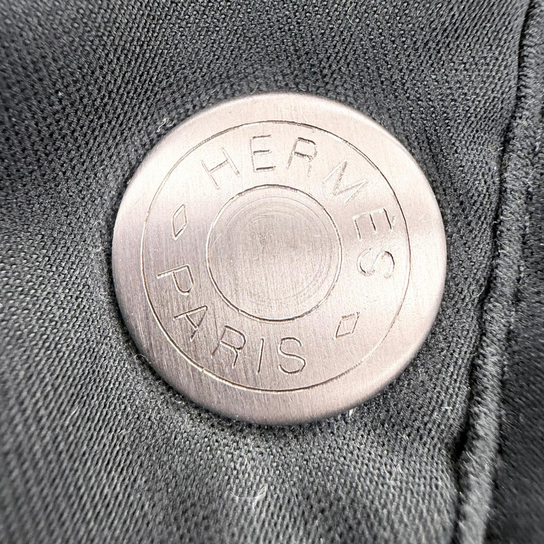 Great HERMES coat Margiela era, Sellier button, padded paddock coat black 36