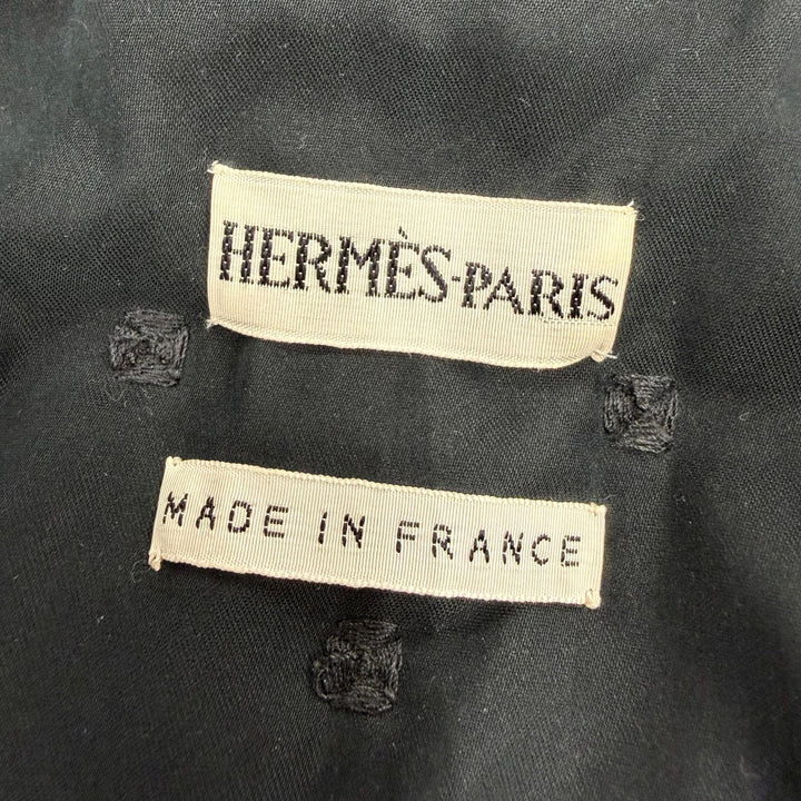 Great HERMES coat Margiela era, Sellier button, padded paddock coat black 36