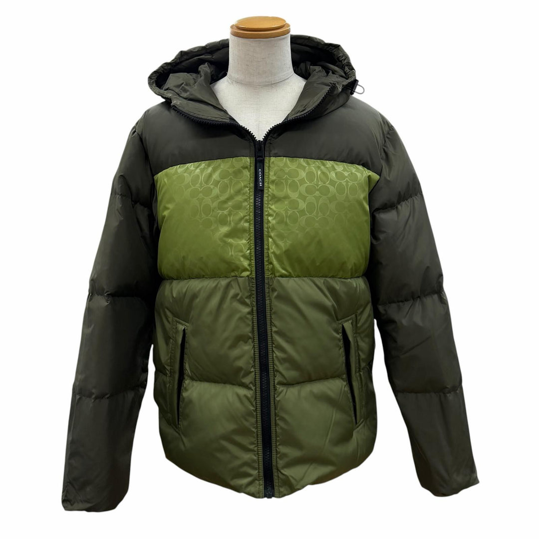 Excellent COACH Down jacket khaki polyester mens XL CBB56