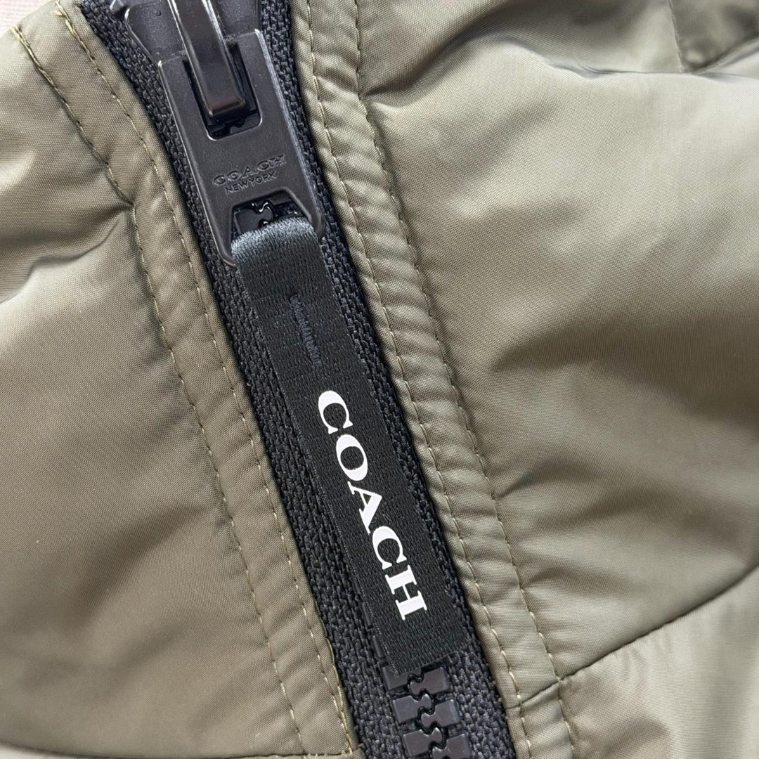 Excellent COACH Down jacket khaki polyester mens XL CBB56