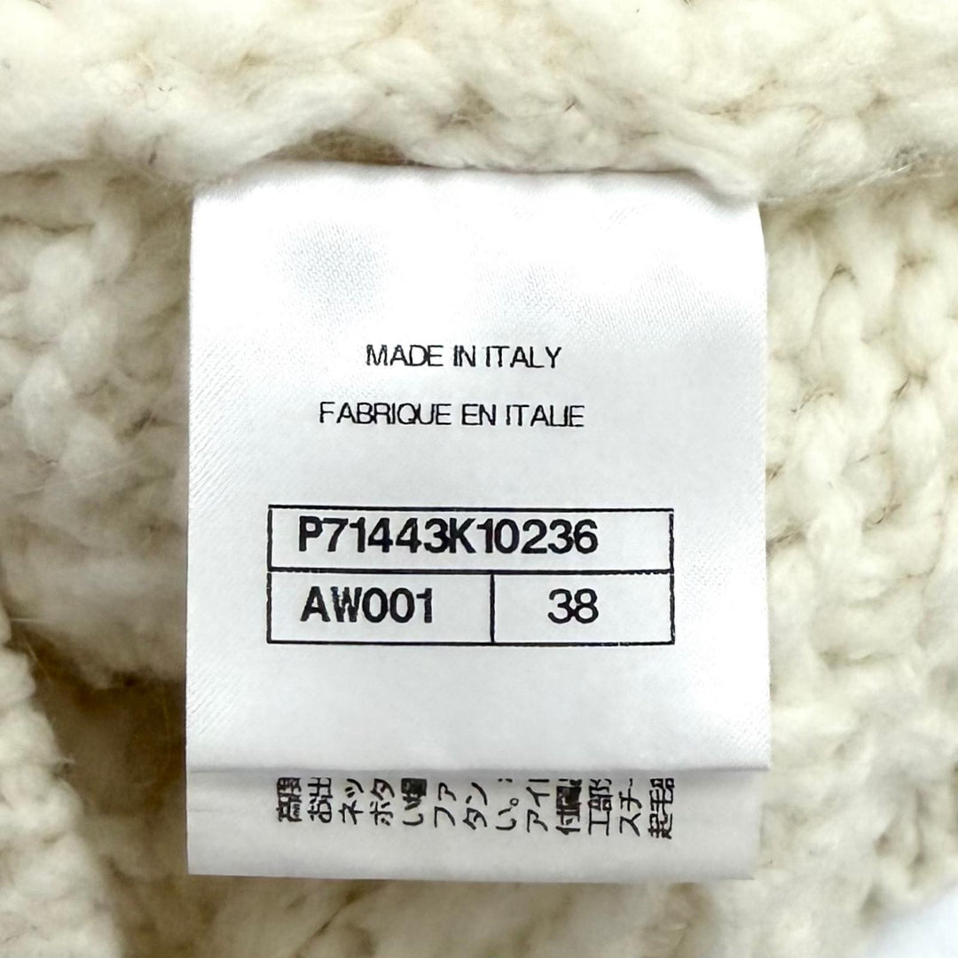 Excellent CHANEL cardigan off white wool Women 38 P71443