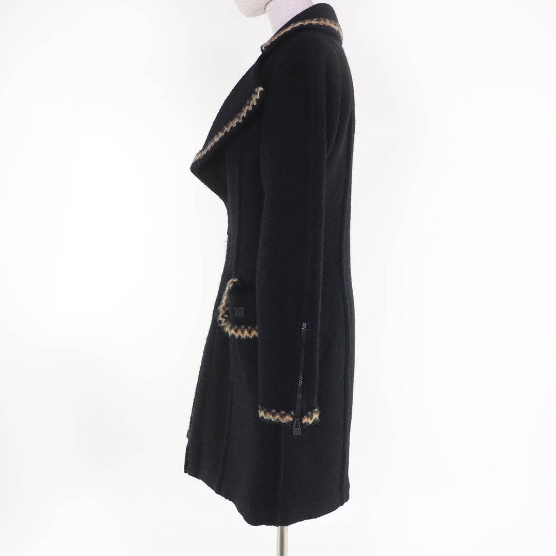Excellent CHANEL coat Sports line COCO Mark ZIP UP Long Length 36 06A P29214