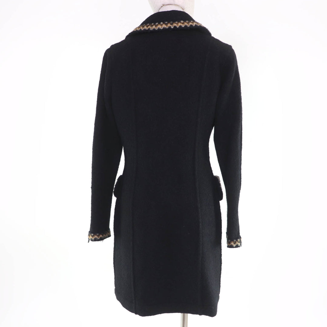 Excellent CHANEL coat Sports line COCO Mark ZIP UP Long Length 36 06A P29214