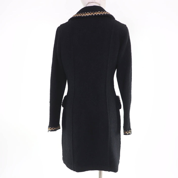 Excellent CHANEL coat Sports line COCO Mark ZIP UP Long Length 36 06A P29214
