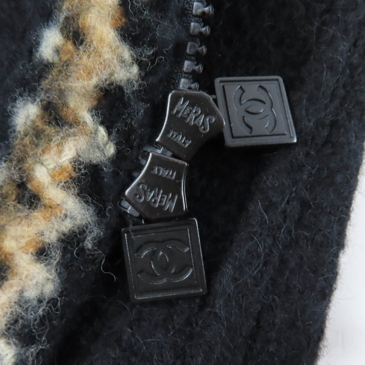 Excellent CHANEL coat Sports line COCO Mark ZIP UP Long Length 36 06A P29214