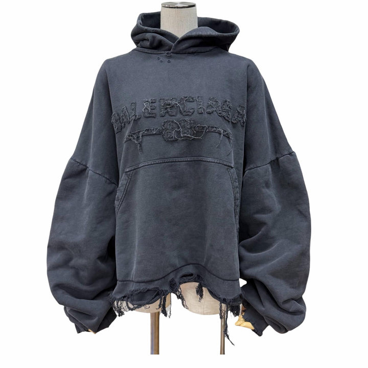 Pristine BALENCIAGA hoodie unisex black cotton Women 4 783397