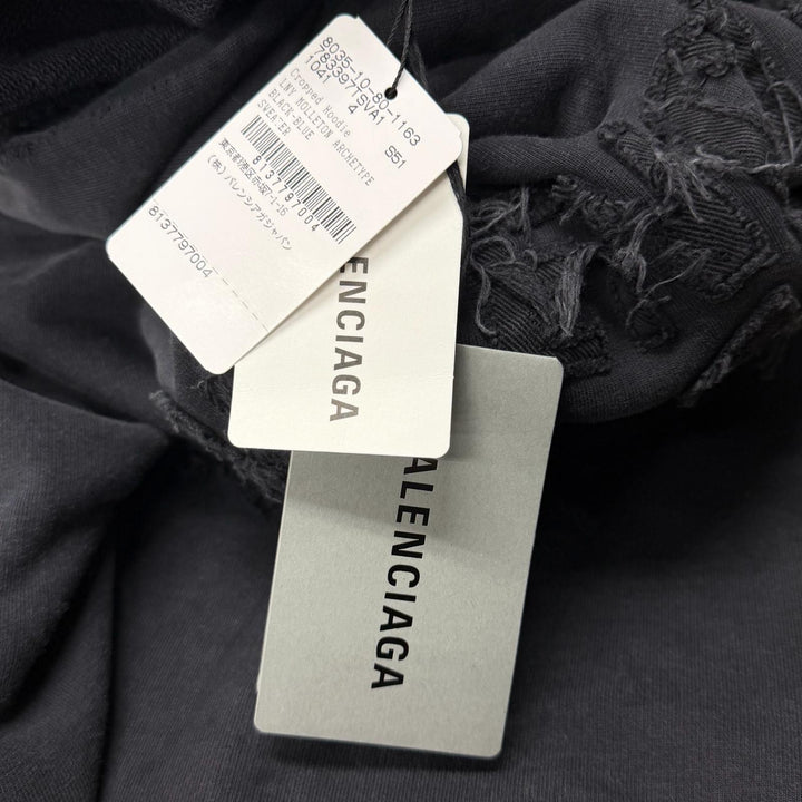 Pristine BALENCIAGA hoodie unisex black cotton Women 4 783397