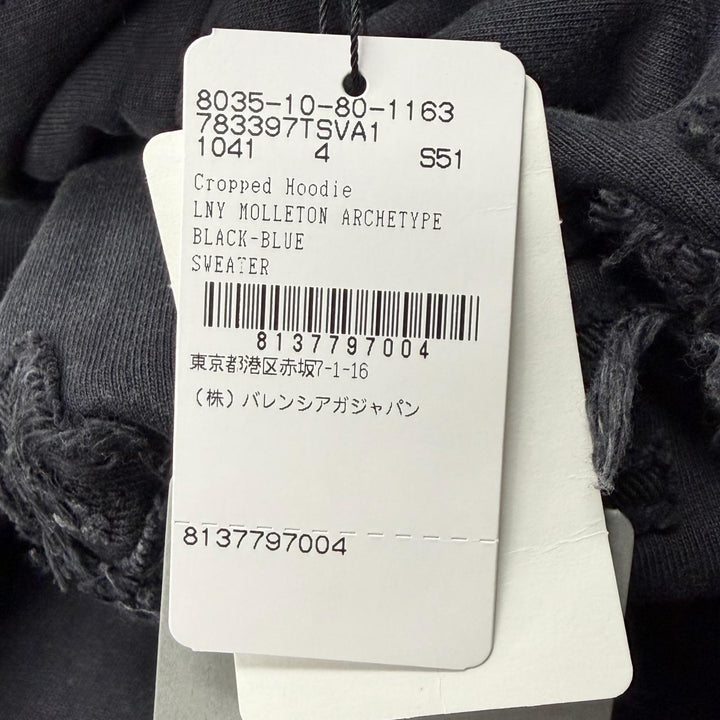 Pristine BALENCIAGA hoodie unisex black cotton Women 4 783397