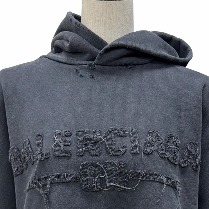 Pristine BALENCIAGA hoodie unisex black cotton Women 4 783397