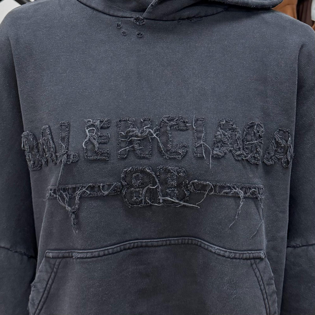Pristine BALENCIAGA hoodie unisex black cotton Women 4 783397