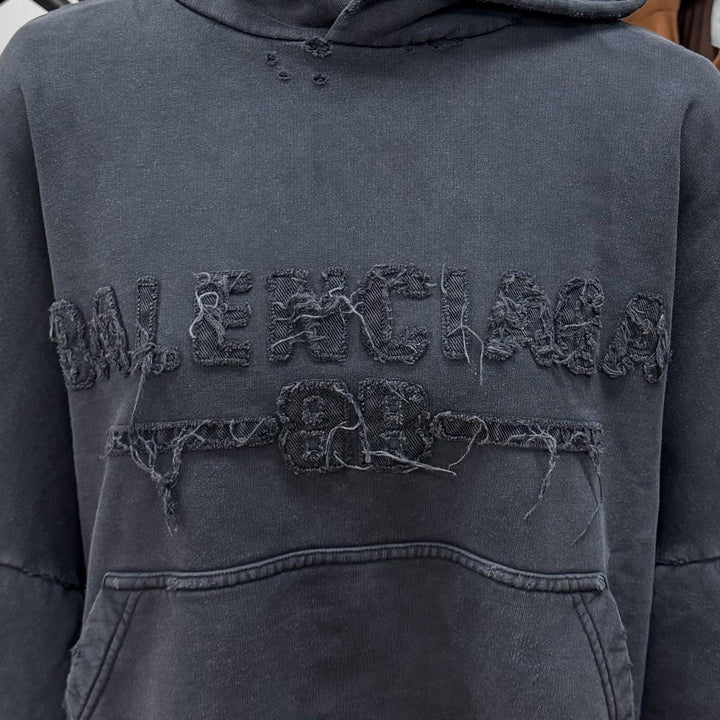 Pristine BALENCIAGA hoodie unisex black cotton Women 4 783397