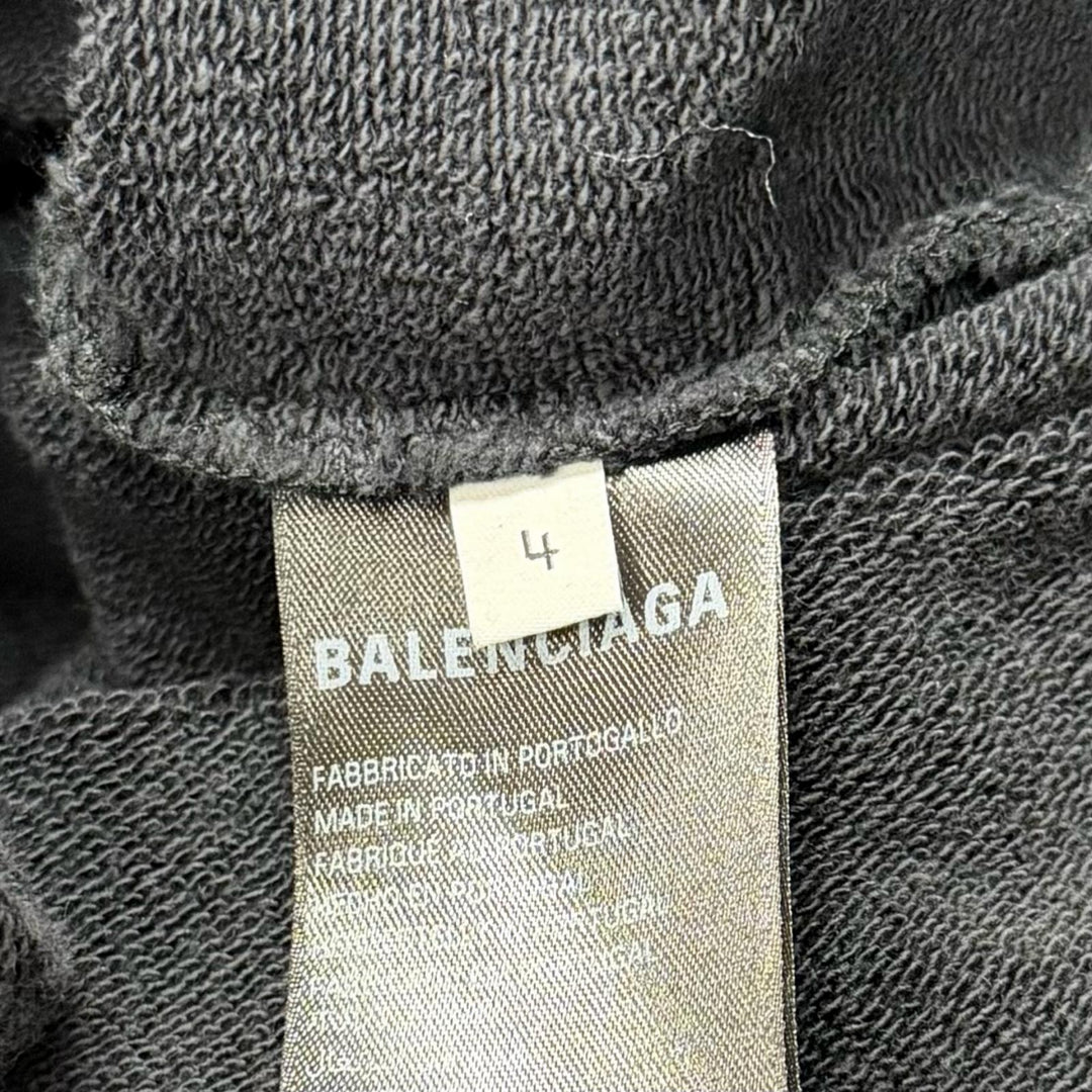 Pristine BALENCIAGA hoodie unisex black cotton Women 4 783397
