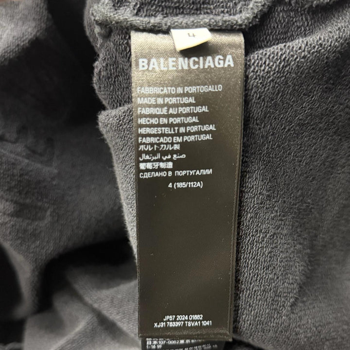 Pristine BALENCIAGA hoodie unisex black cotton Women 4 783397