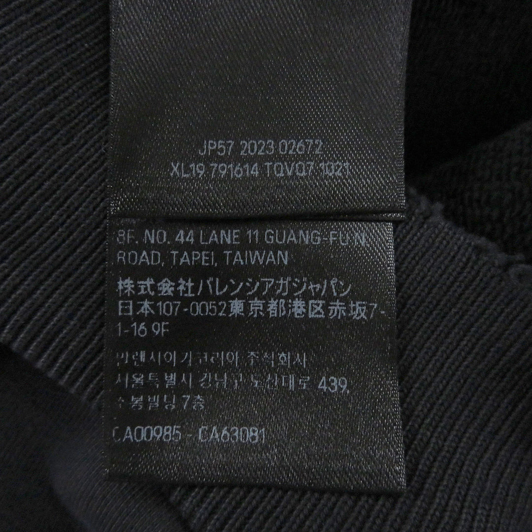 Pristine BALENCIAGA sweat DOUBLE FRONT CREW Tape logo, distressed finish