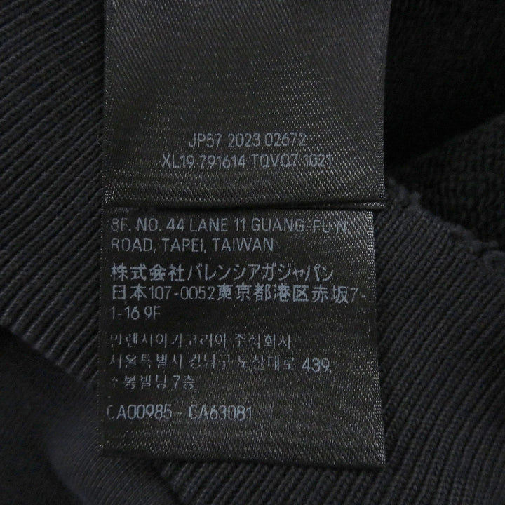 Pristine BALENCIAGA sweat DOUBLE FRONT CREW Tape logo, distressed finish