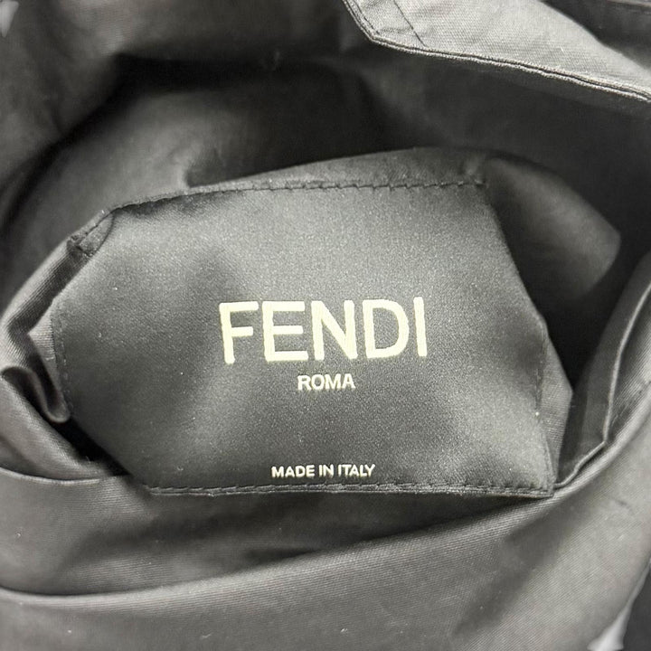 Excellent FENDI coat Reversible tape design tape logo black cotton mens 48