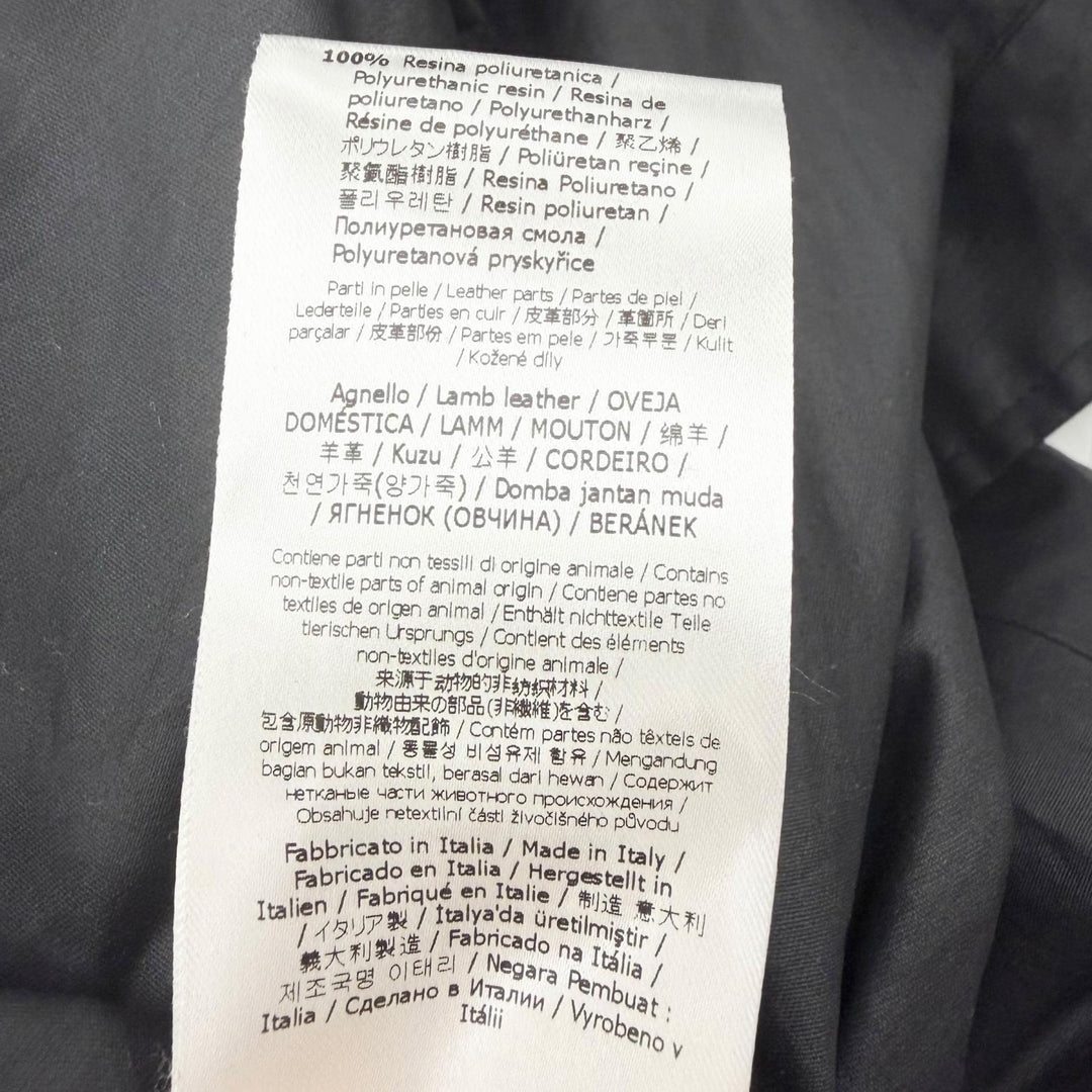 Excellent FENDI coat Reversible tape design tape logo black cotton mens 48