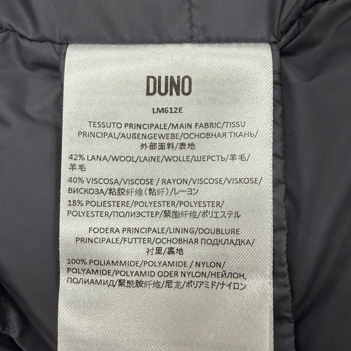Excellent DUNO Down jacket double zip up gray wool mens 50 LM612E